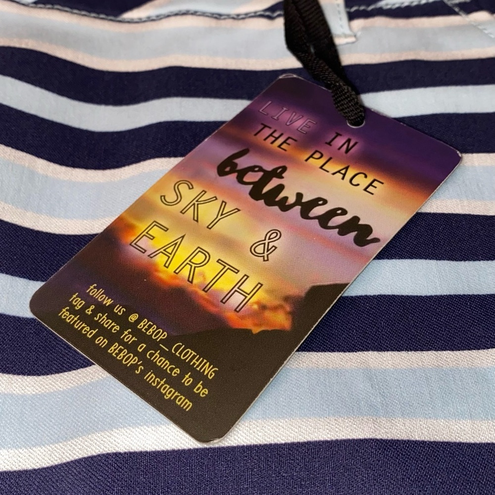 BEBOP NEW WITH TAGS Sailor Booty Shorts in Blue and White Stripes Size 15JR - Picture 4 of 6